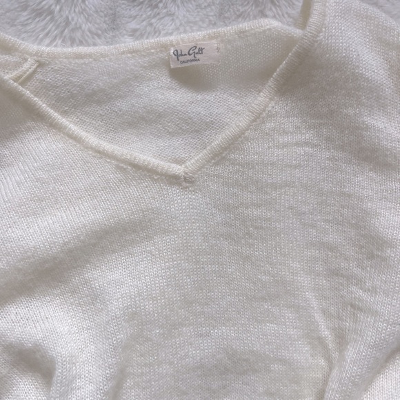 brandy/ john galt bell v-neck top - Picture 2 of 3